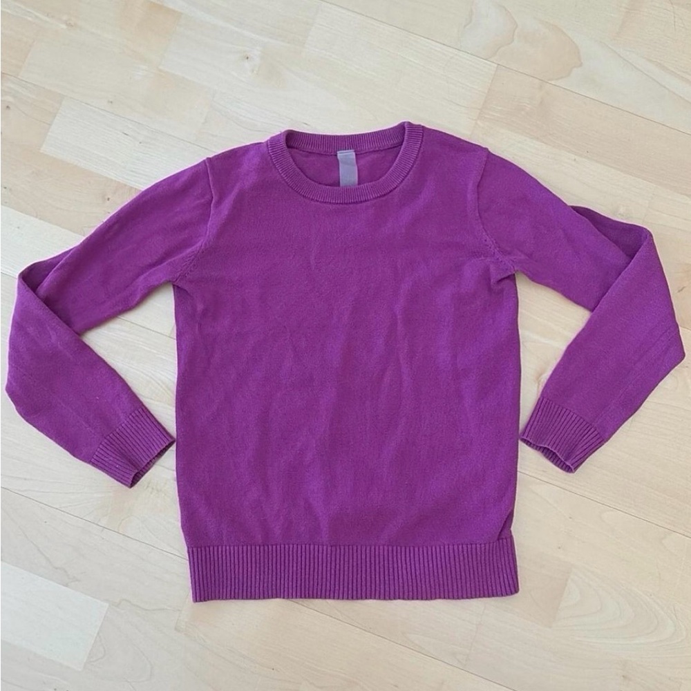 Primary Cotton Crewneck Sweater Kids 8-9 Purple